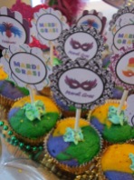 Mardi Gras Cupcake Toppers